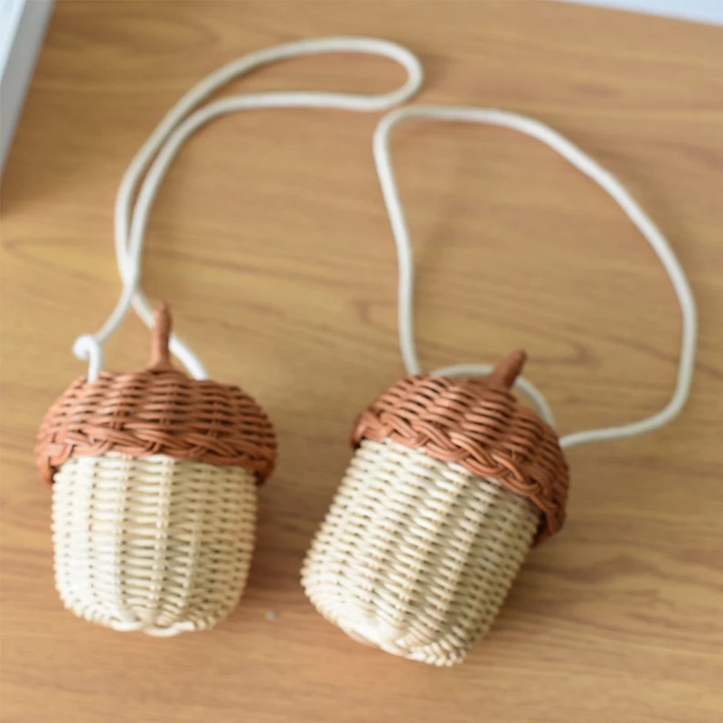 2022-New-Acorn-shaped-Storage-Basket-Hand-woven-Round-Rattan-Bag-Bucket-Tropical-Beach-Style-Woven-3