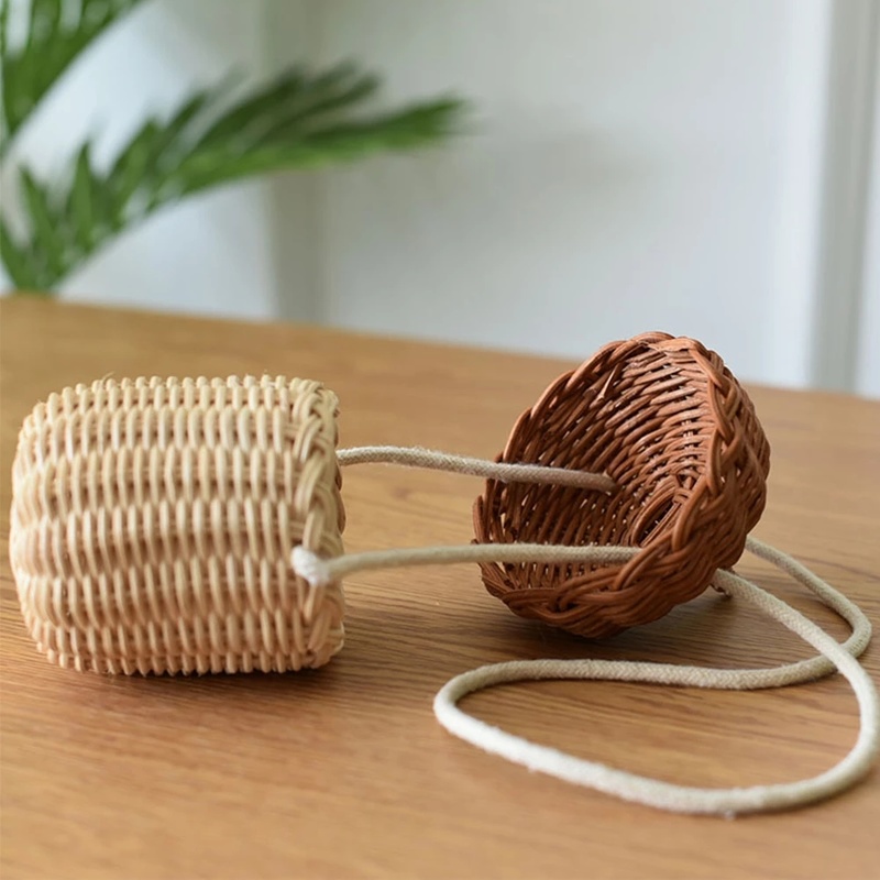 2022-New-Acorn-shaped-Storage-Basket-Hand-woven-Round-Rattan-Bag-Bucket-Tropical-Beach-Style-Woven-5