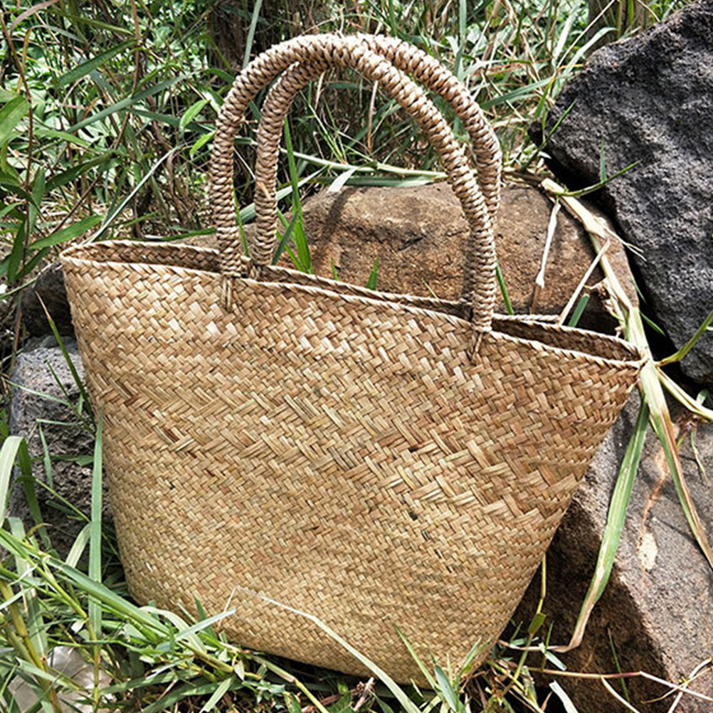 Rattan-Laundry-Hamper-Country-Basket-Woven-Baskets-Seagrass-Bag-Weeding-Ornament-Decorate-Straw-Flower-5