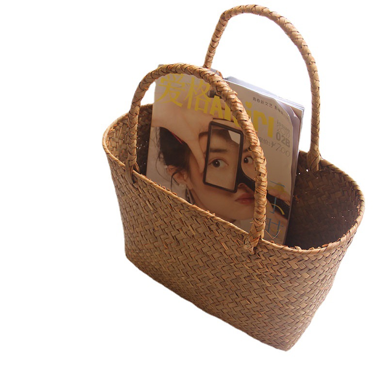 Seagrass-Weaving-Basket-Flower-Grass-Weaving-Flower-Basket-Gardening-Succulent-Plant-Handbag-Flower-Basket-Crafts-Souvenir-5