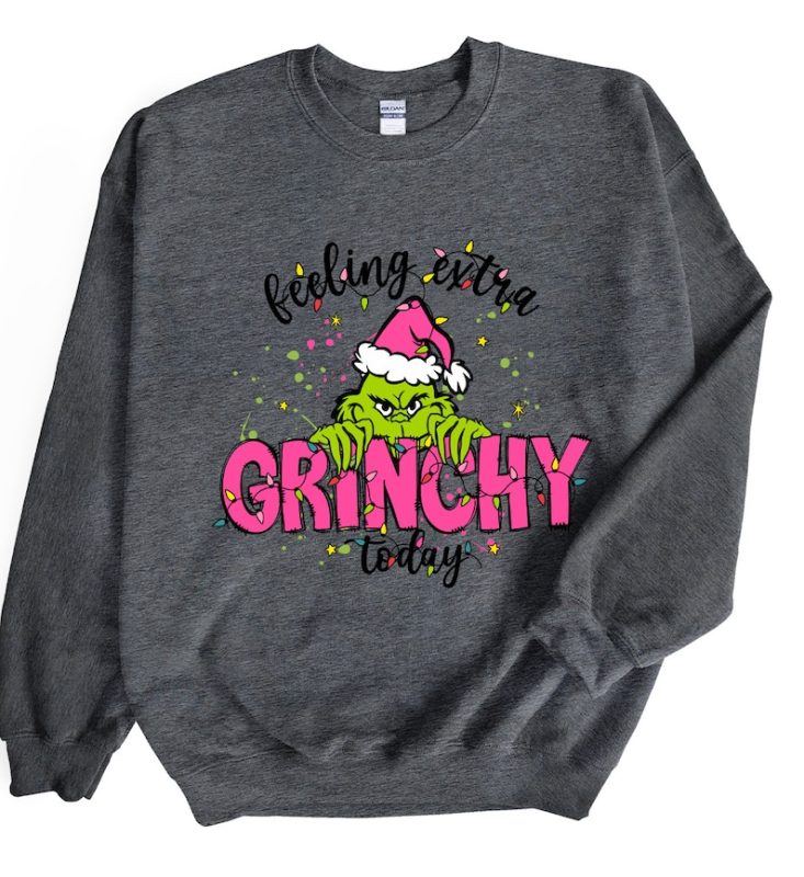 Feeling Extra Grinchy Today Christmas Unisex Sweatshirt Hoodie