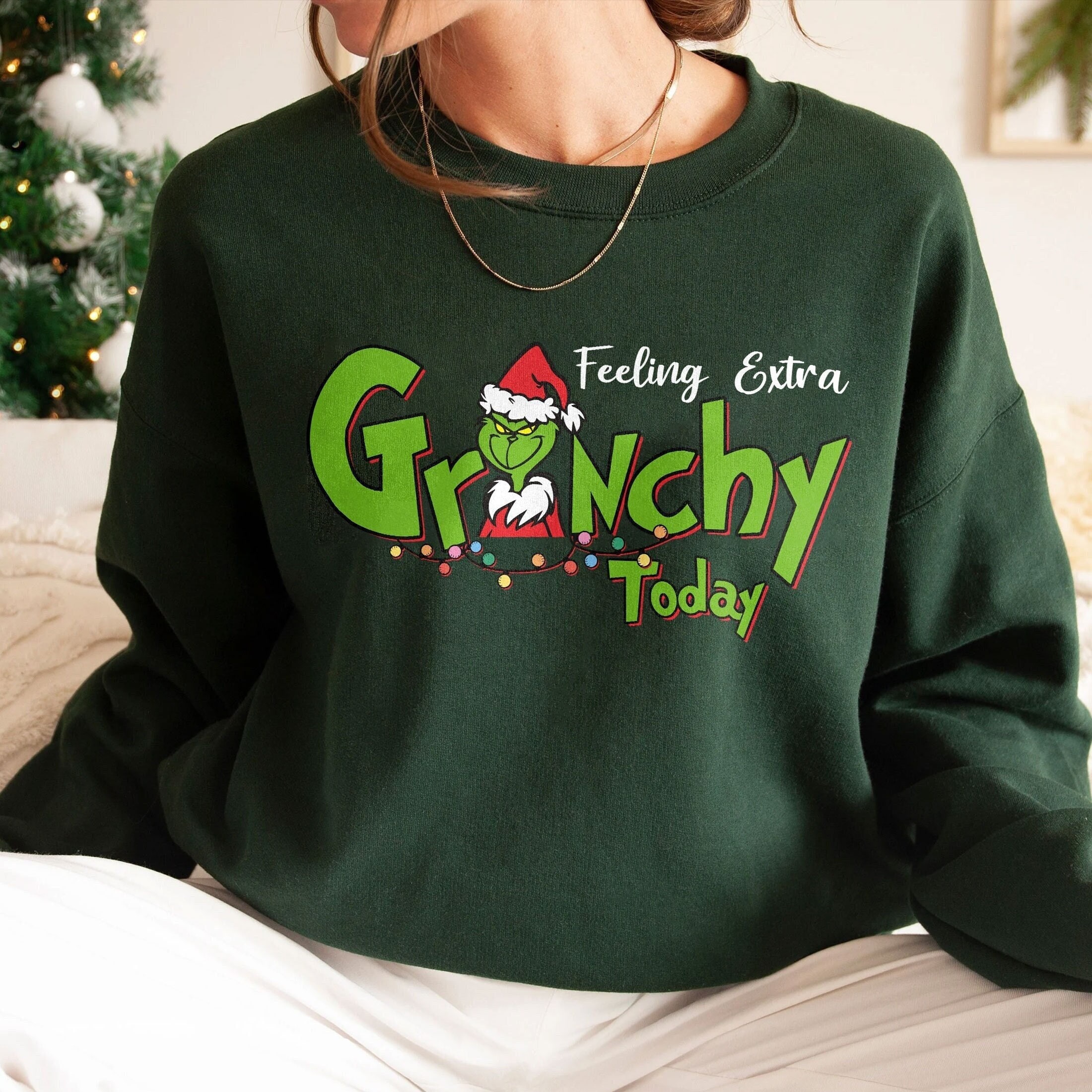 Feeling Extra Grinchy Today Christmas Unisex Sweatshirt Hoodie 2
